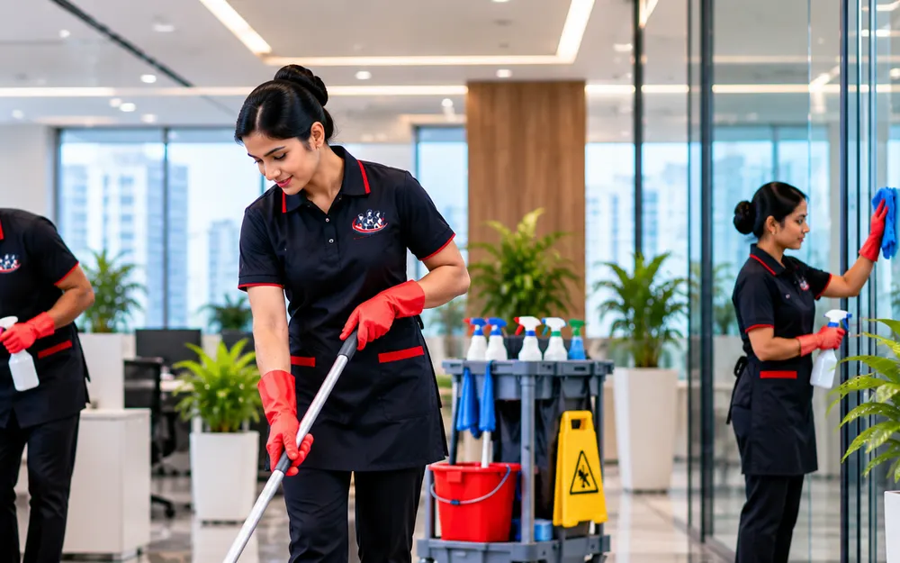 Vucare facility staff serving offices in West Bangalore