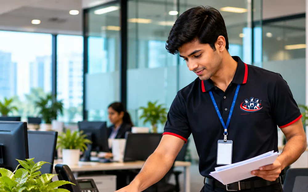 Office Boy Services team at work for offices in Hebbal, Bangalore