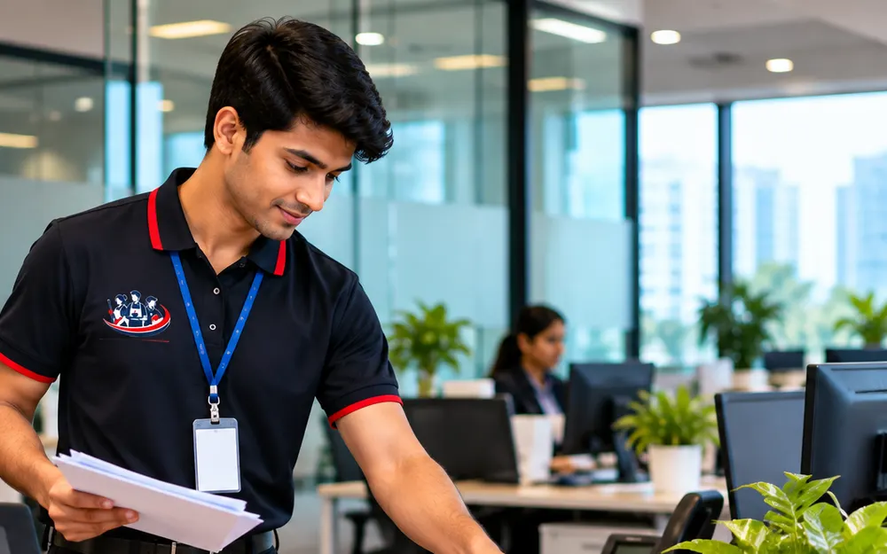 Office Boy Services team at work for offices in HSR Layout, Bangalore