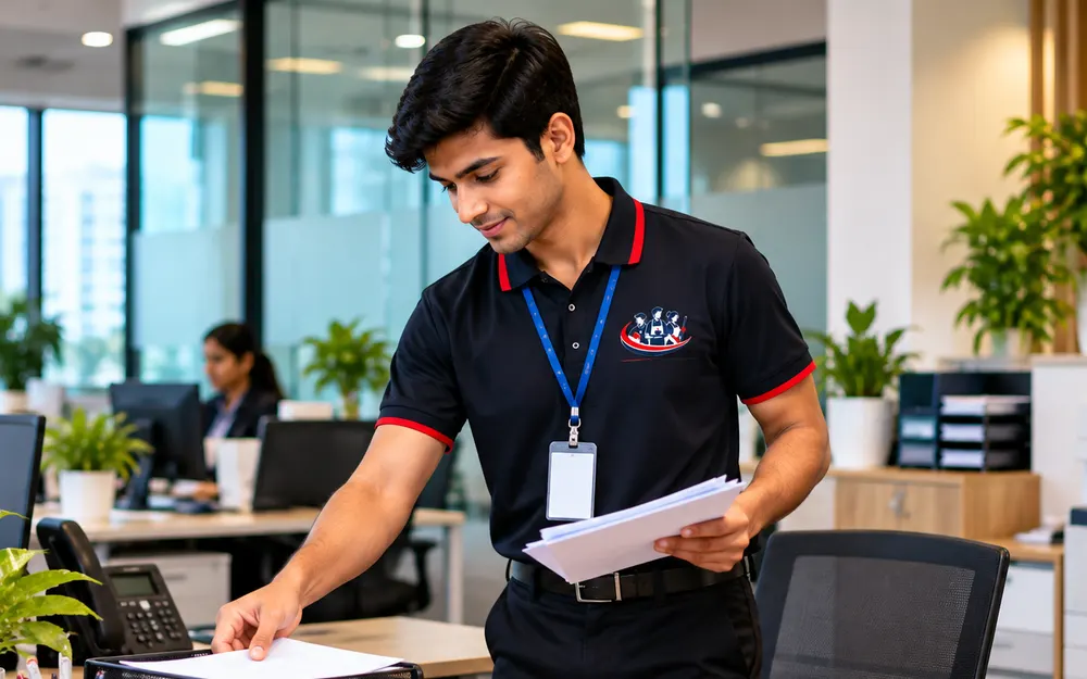 Office Boy Services team at work for offices in Manyata Tech Park, Bangalore