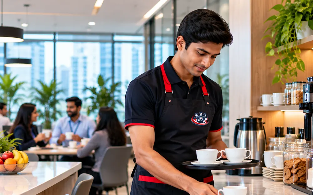 Pantry Boy Services team at work for offices in Indiranagar, Bangalore