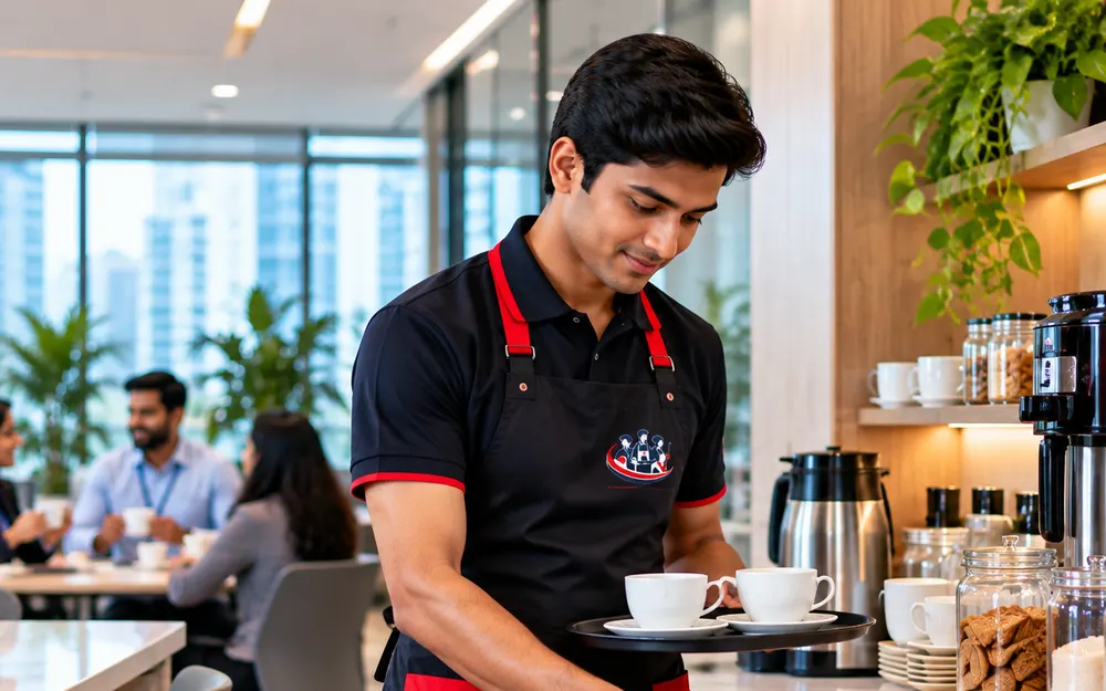 Pantry Boy Services team at work for offices in Marathahalli, Bangalore