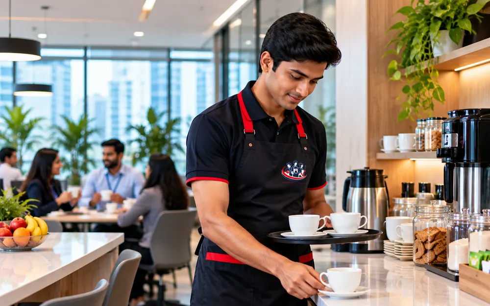 Pantry Boy Services team at work for offices in Peenya, Bangalore